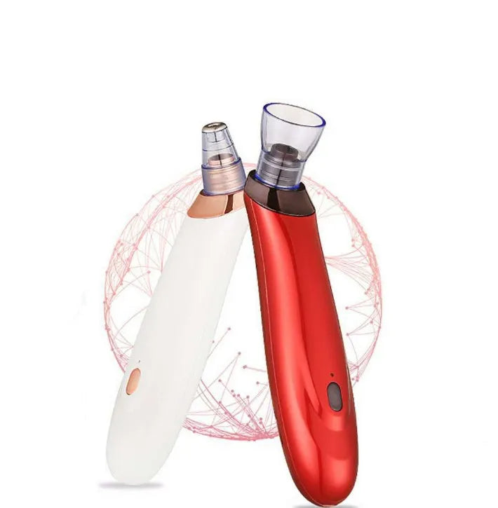 Black, gold, red or white electric blackhead extractor with vacuum suction nozzles