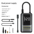 Handheld wireless digital display car tyre inflator pump with LED light and air hose
