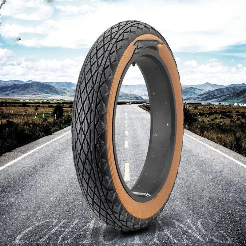 Brown rubber tyre with 20x4.0 inch dimensions for snowmobile and electric beach car replacement