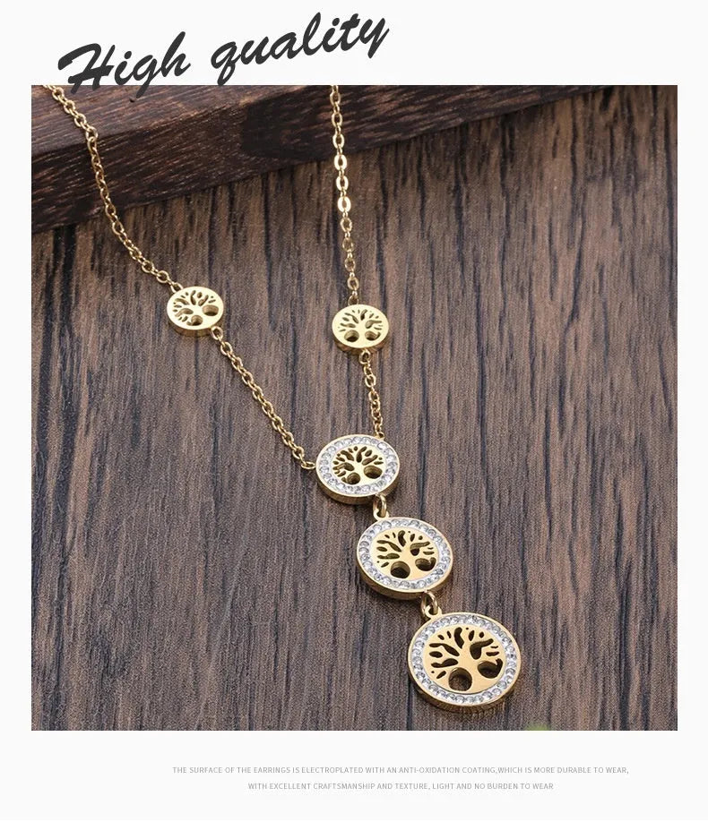 Round three-layer pendant necklace with colourful oil-dripping finish on adjustable snake bone chain, colour XLD1175GOWH
