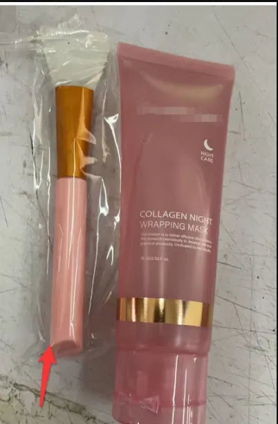 75ml collagen night face mask bottle with brush applicator for peel-off skincare treatment