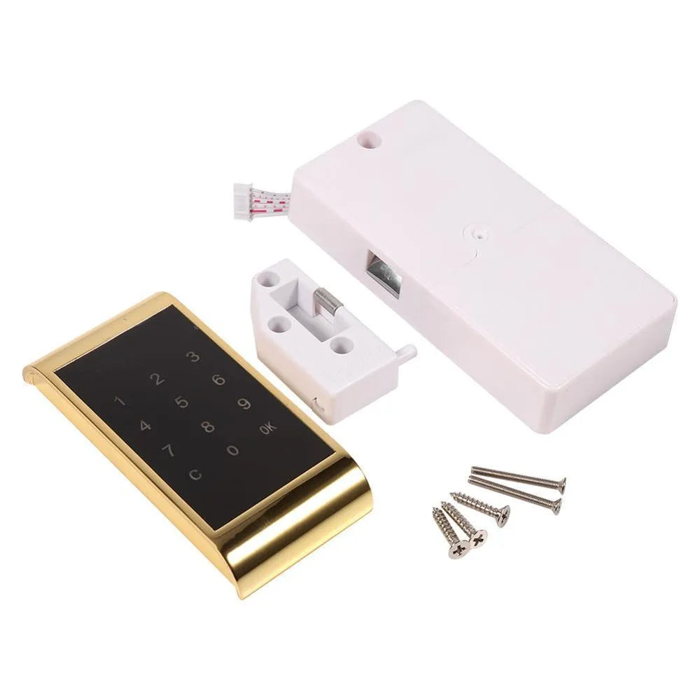 Silver zinc alloy temporary deposit code lock measuring 11.5 x 5.35cm with 16mm thickness
