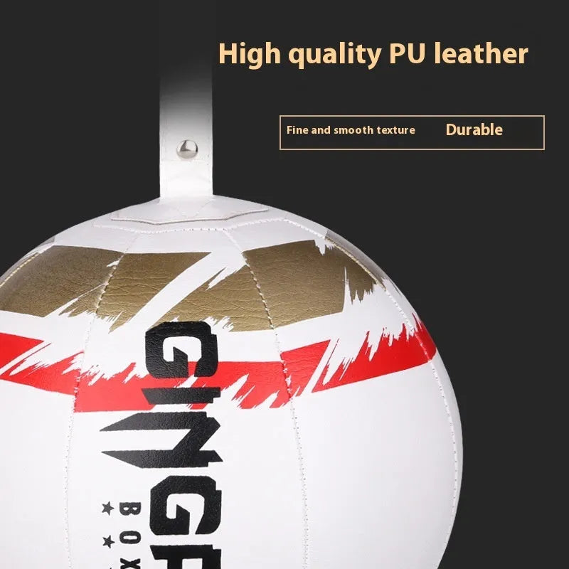 Black hanging boxing speed ball made from PU material for reaction training
