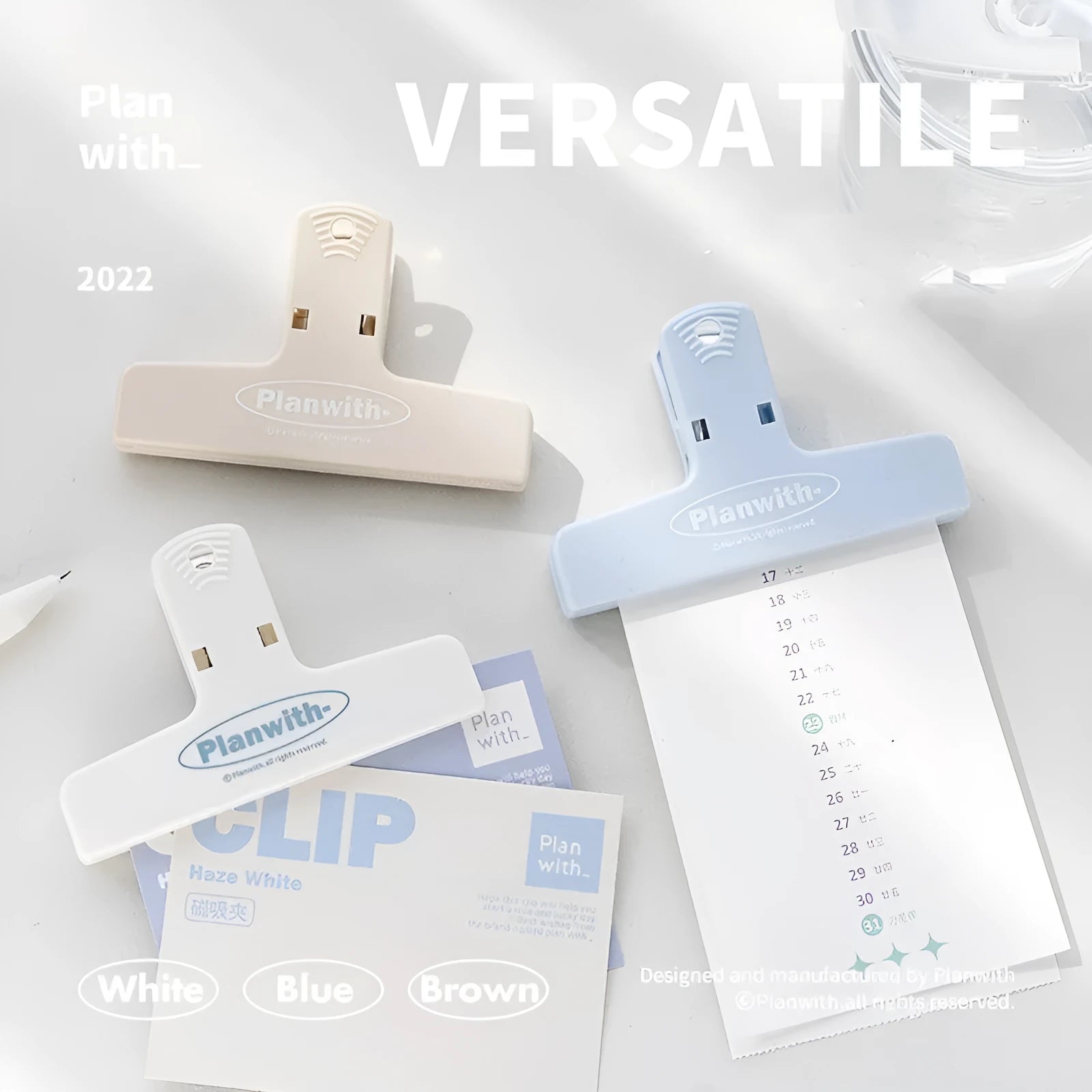 Haze Series magnetic ledger clip in haze blue colour for bill organisation