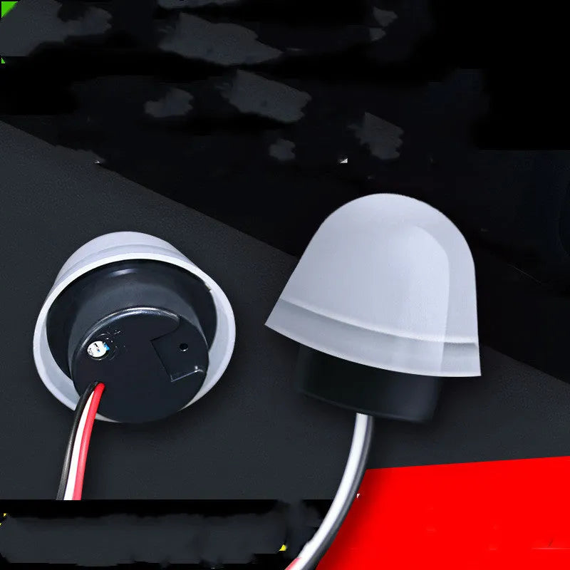 White automatic induction street lamp with 3-5 metre sensor range for 220V outdoor lighting