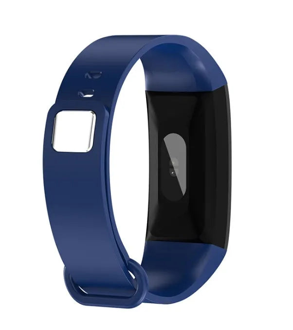 RD11 colour screen smart bracelet with heart rate monitoring on silicone wristband in blue