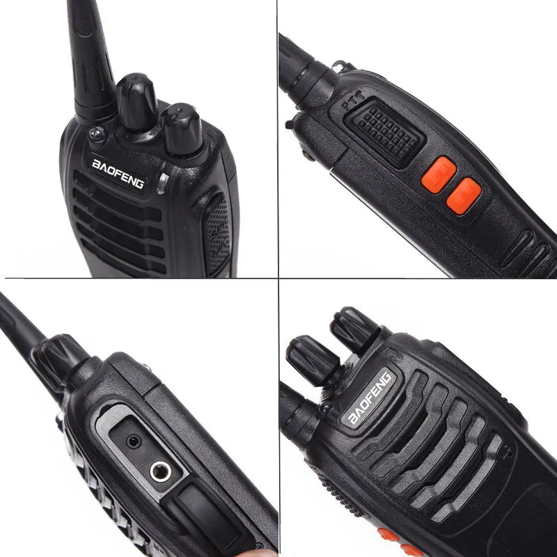 Baofeng BF-888S black handheld amateur walkie-talkie with 16 channels and 1800mAh battery