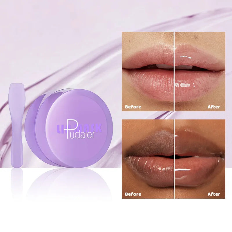 10ml lip balm exfoliating treatment box with lip film and scraper tool for lip lines