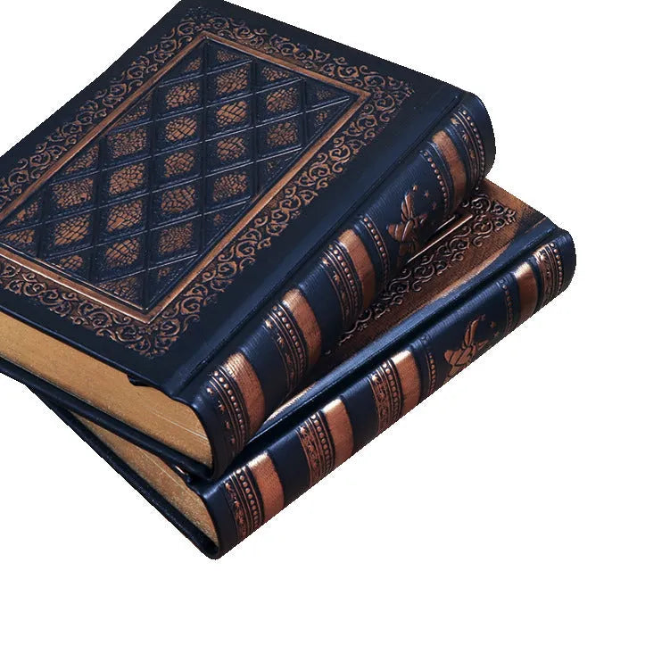 Embossed faux leather notepad with three-dimensional textured cover in bronze colour option
