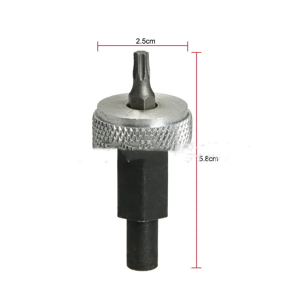 Ignition module wrench tool with carbon steel handle and aluminium knobs for distributor block mounting