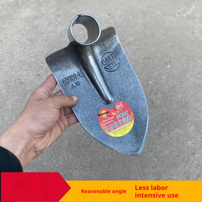 Agricultural pointed hoe with manganese steel construction and stainless steel main part for gardening weeding tasks
