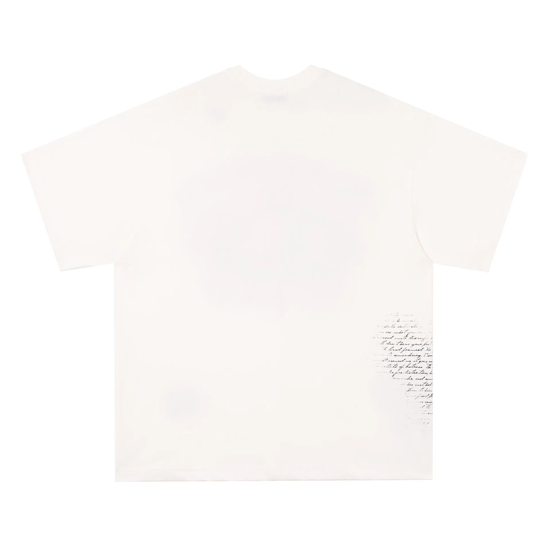Pure cotton T-shirt with letter pattern print in black or white, shown in teenage sizing.