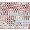 Pink Fragrant Pig themed key caps for mechanical keyboards with five-sided printing