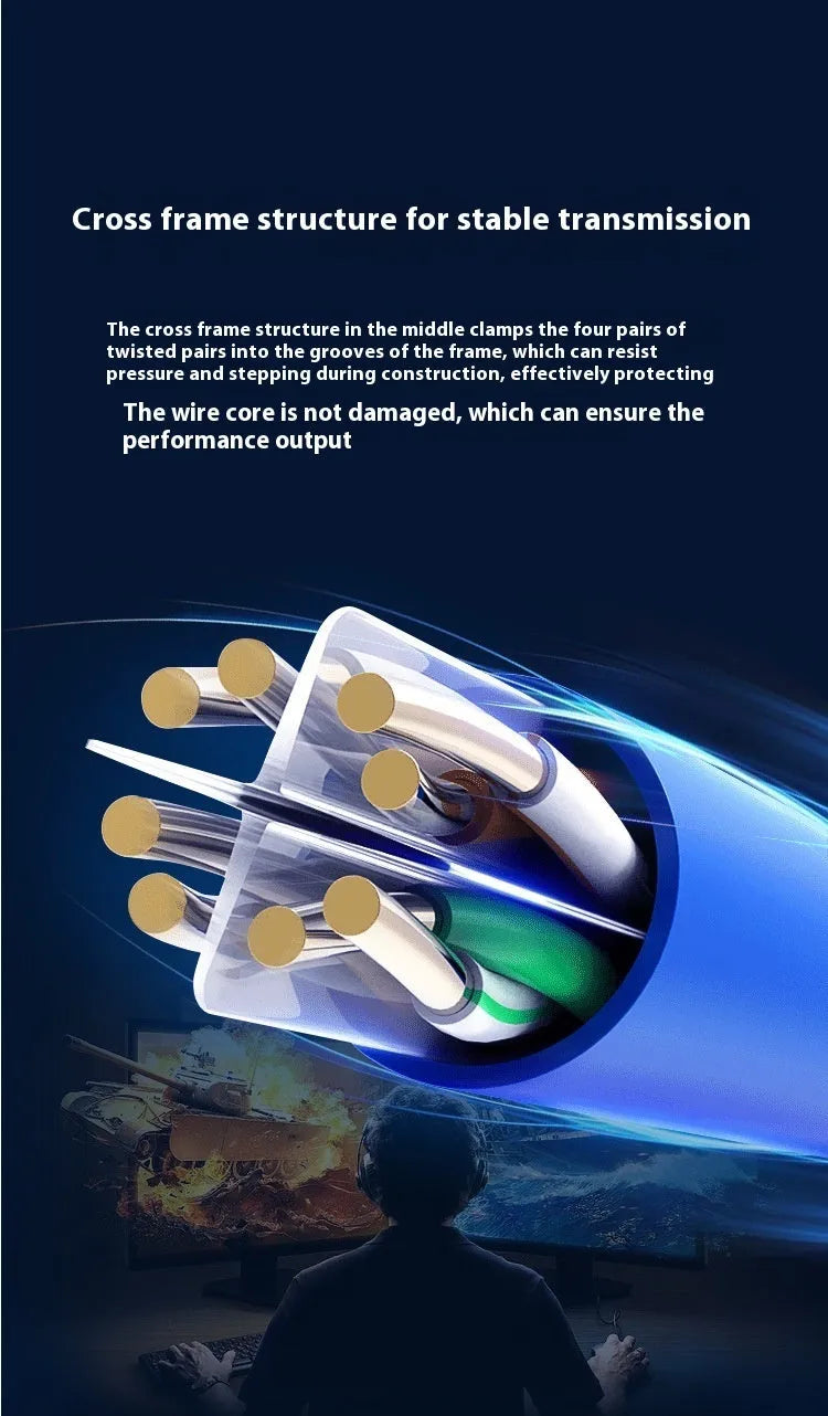 Cat 6 oxygen-free copper network cable on 305m reel in blue colour option