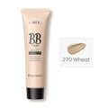 30ml tube of natural BB cream showing nine shade options from ivory white to brown