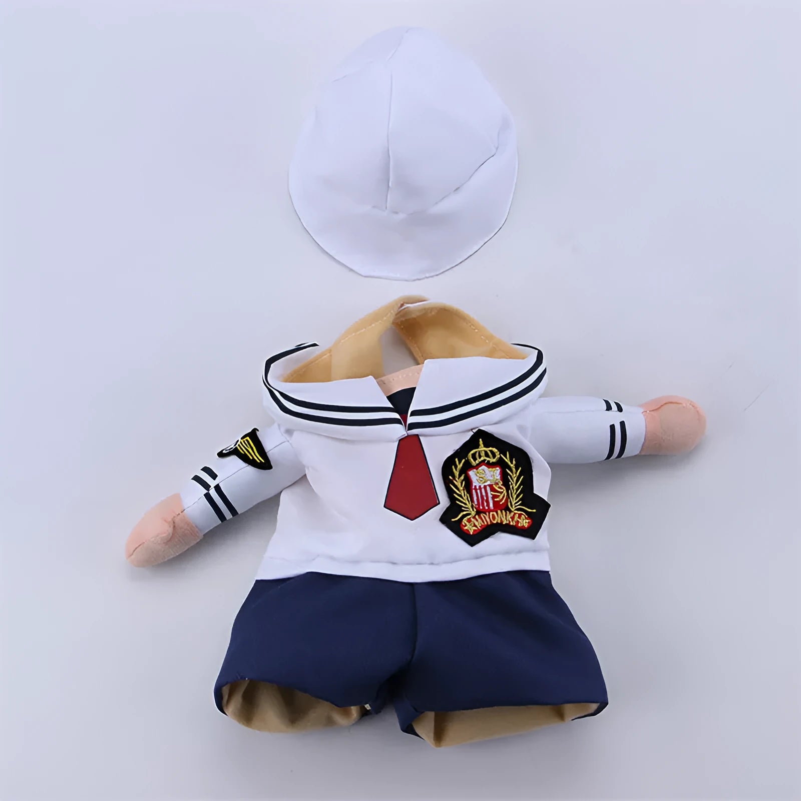 Fashion minimalist sailor pet costume for cats and dogs in Sailor colour made from polyester