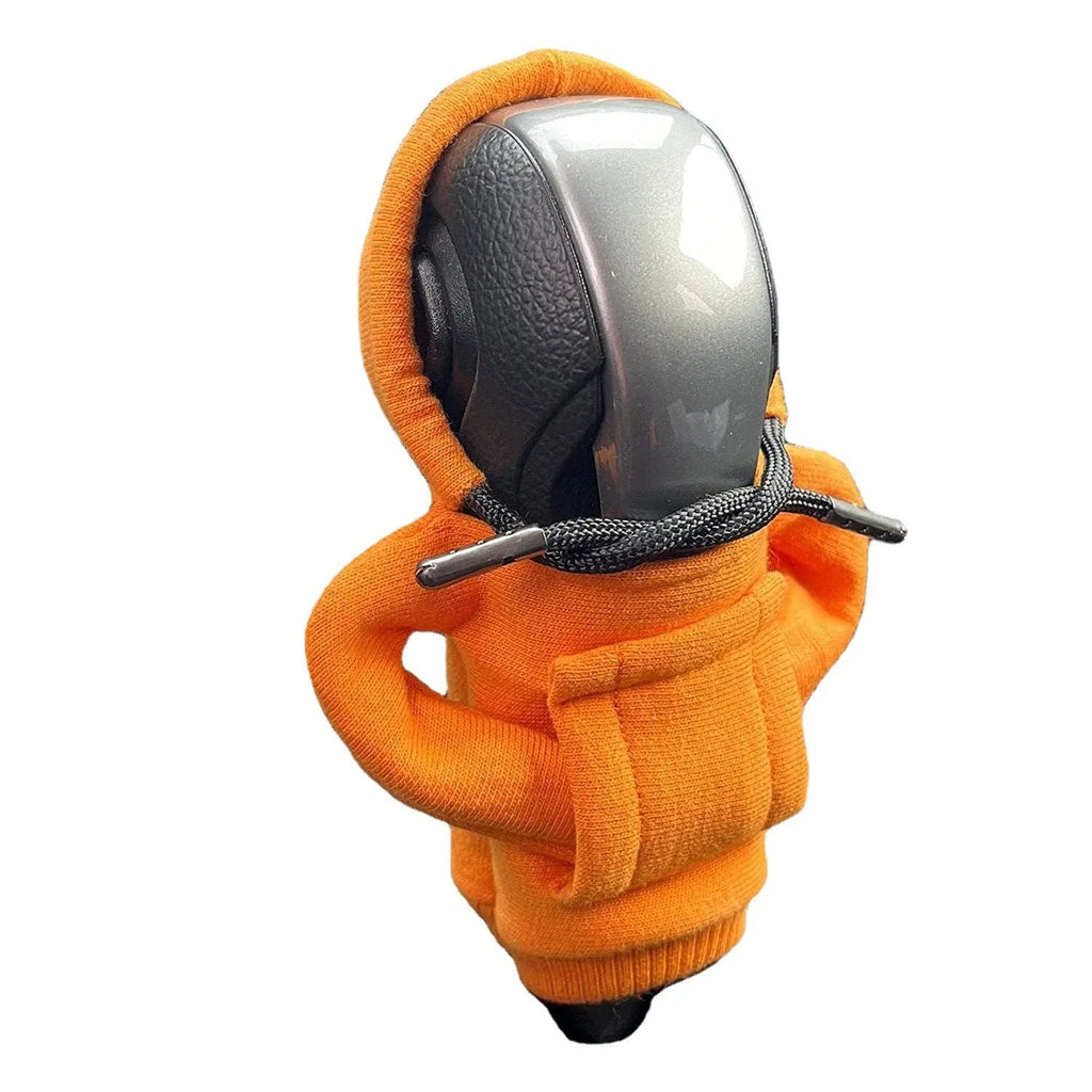 Cloth gear shift knob cover measuring 13x8cm for manual and automatic car transmissions