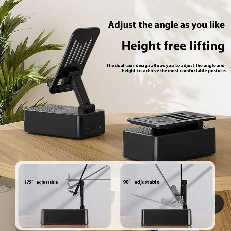 Smart rotating three-in-one hollow bracket Bluetooth audio power bank phone stand