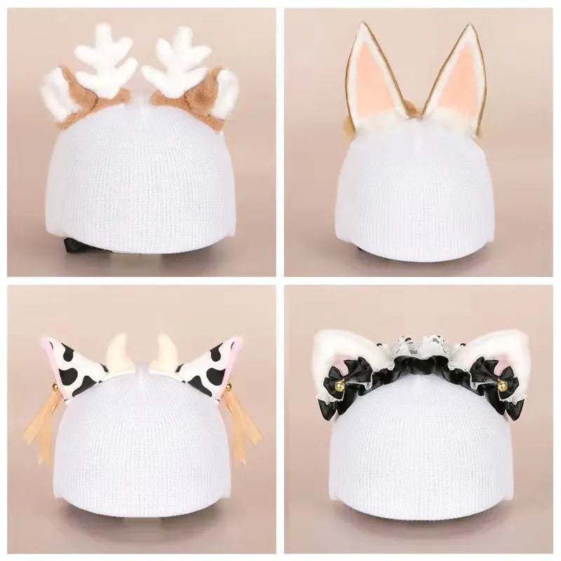 Plush fabric ski helmet decoration with colourful cartoon helmet design