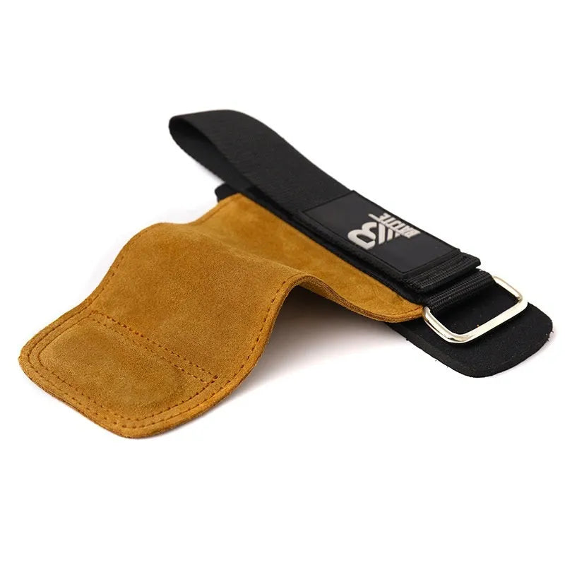 Brown fitness wrist protector pair for hard pull horizontal push training