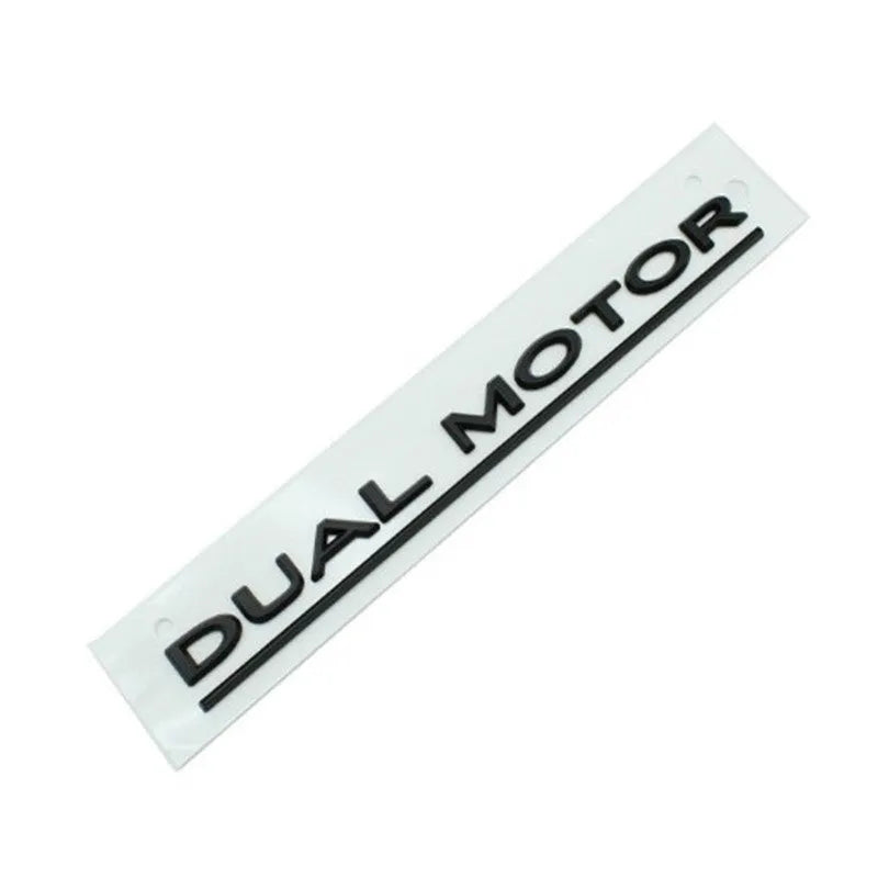 Tesla Model 3 double motor performance bumper decal sticker in ABS plastic
