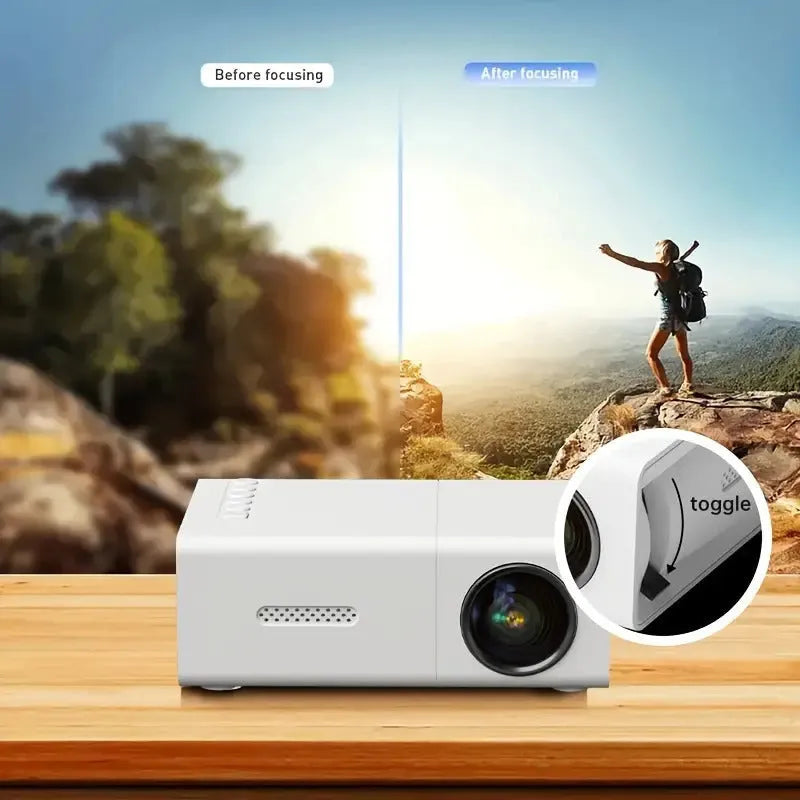 M100 Mini LED home projector in white or black with 100-inch projection capability
