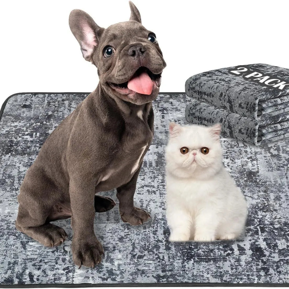Bohemian style crystal velvet pet mat 40x60cm stain resistant dog urine pad in multiple colours