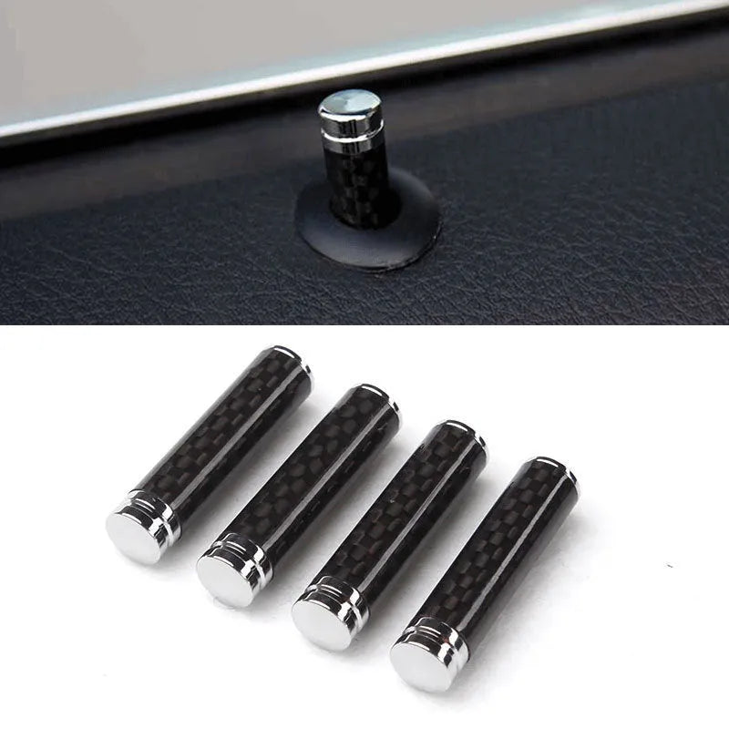 Carbon fibre door lift decorative covers for vehicle interior upgrade with metal construction