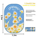 Waterproof ultrasonic thickening picnic mat in seasonal colour on grass