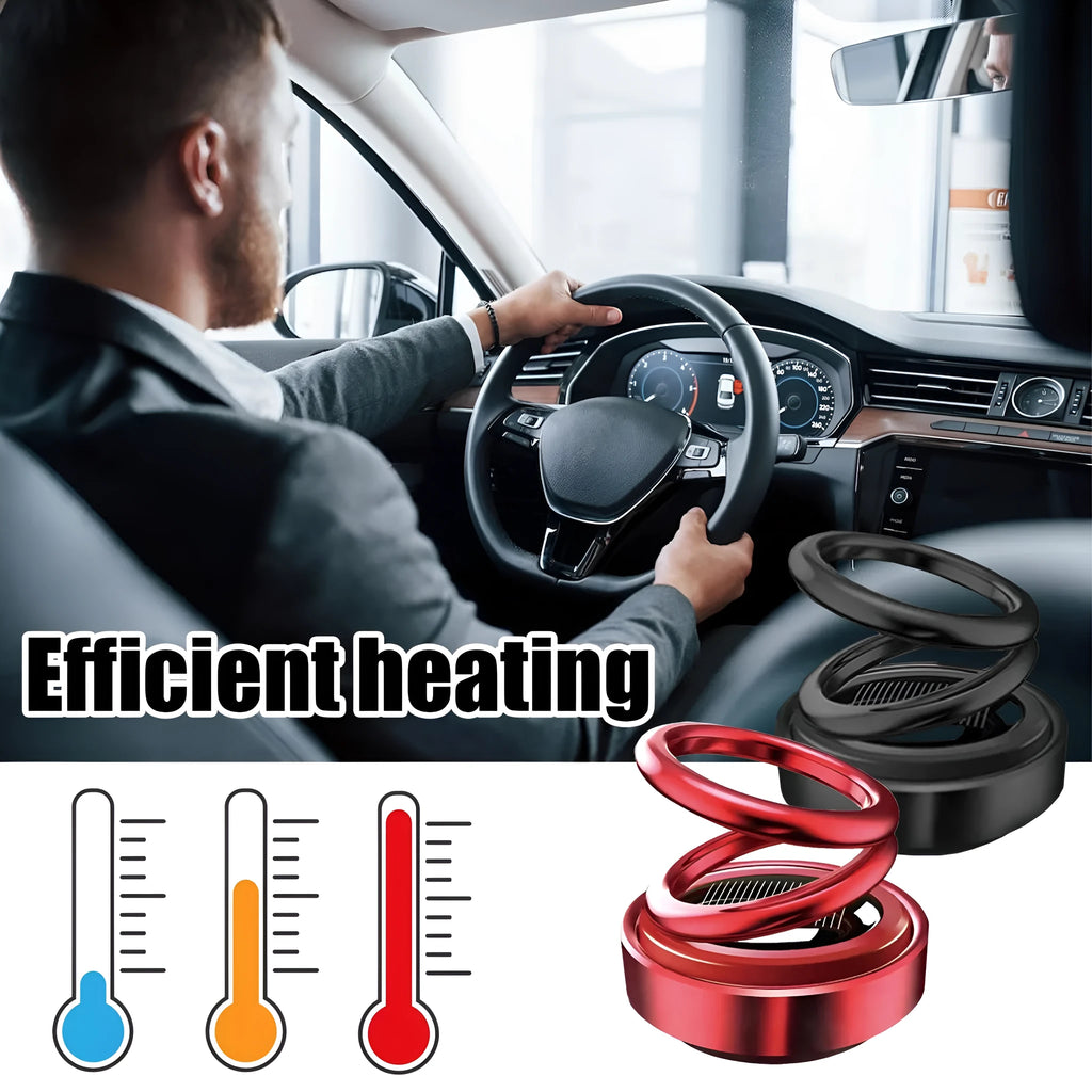 Miniature black vibration radiator for car heat dissipation measuring 5.1cm with fragrant tablets