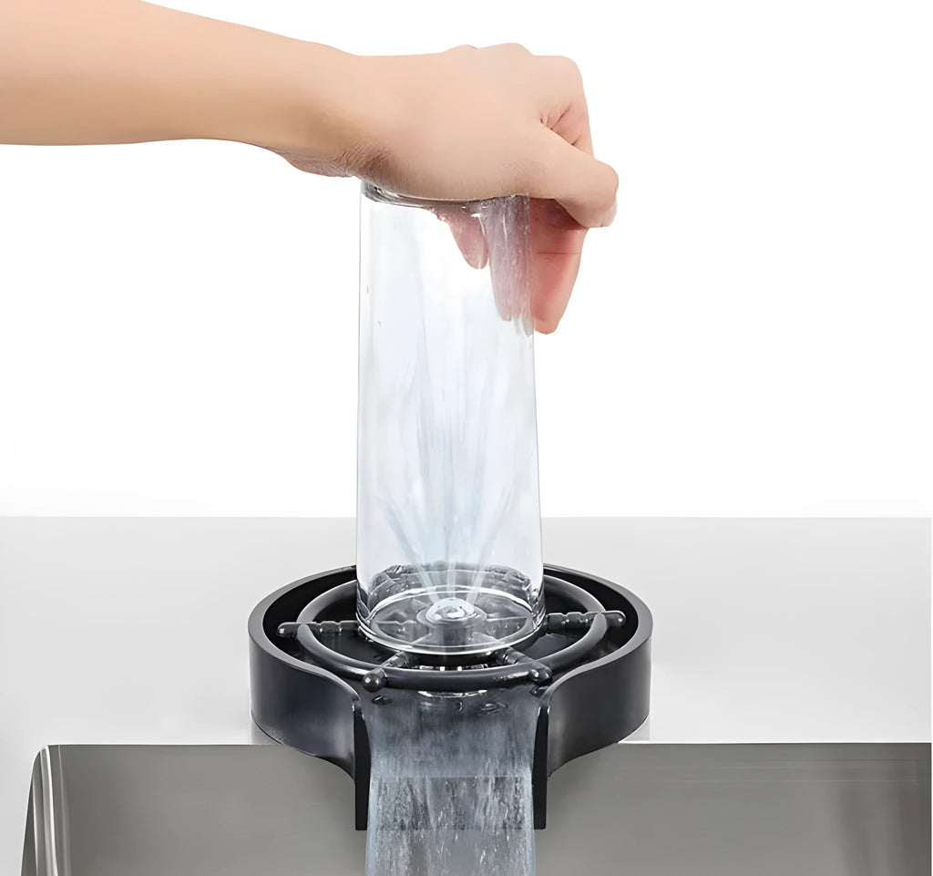 Black stainless steel glass washer cup washer with copper head and ABS base for high pressure cleaning systems