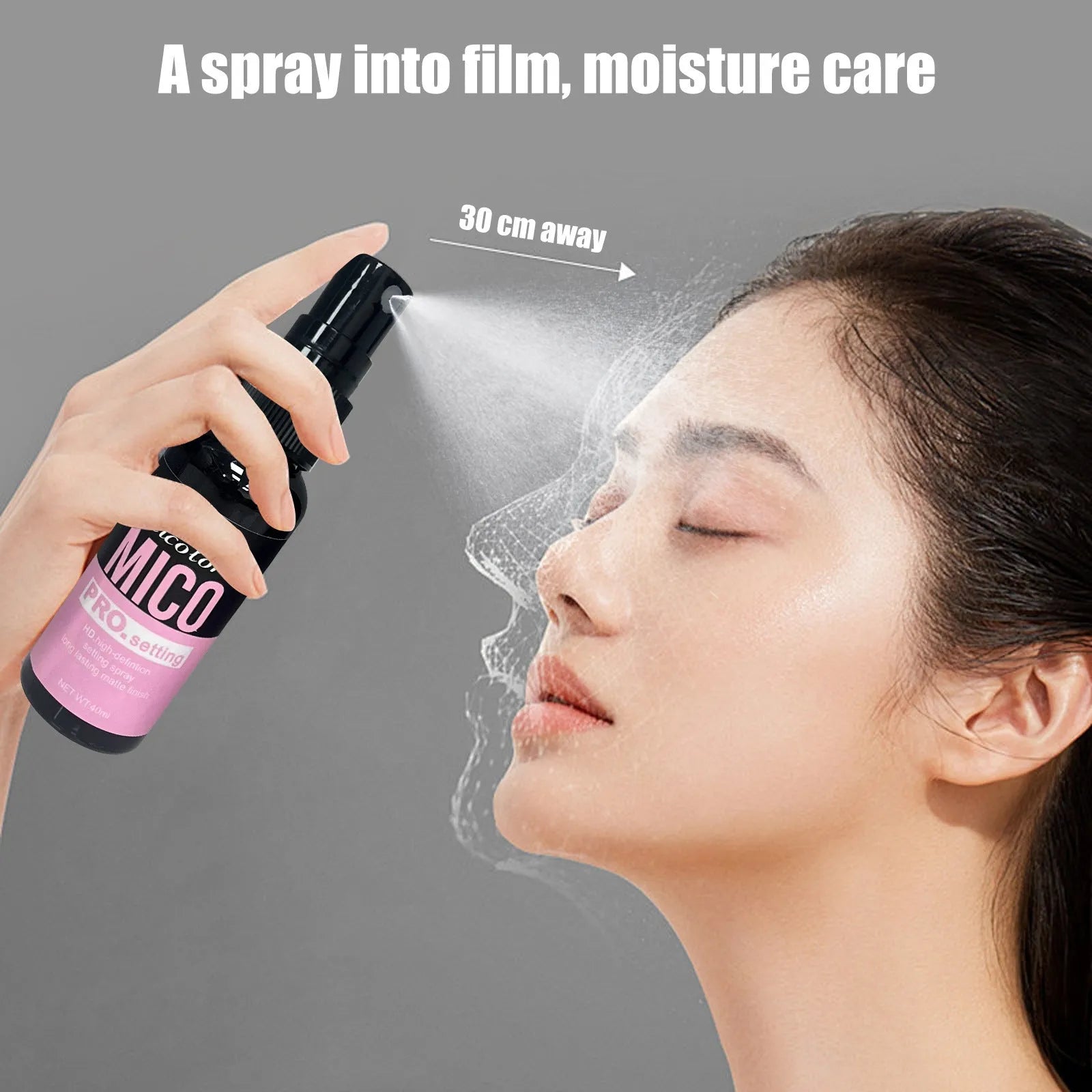 Makeup primer and finishing spray two-in-one set with 45ml lotion and 40ml mist