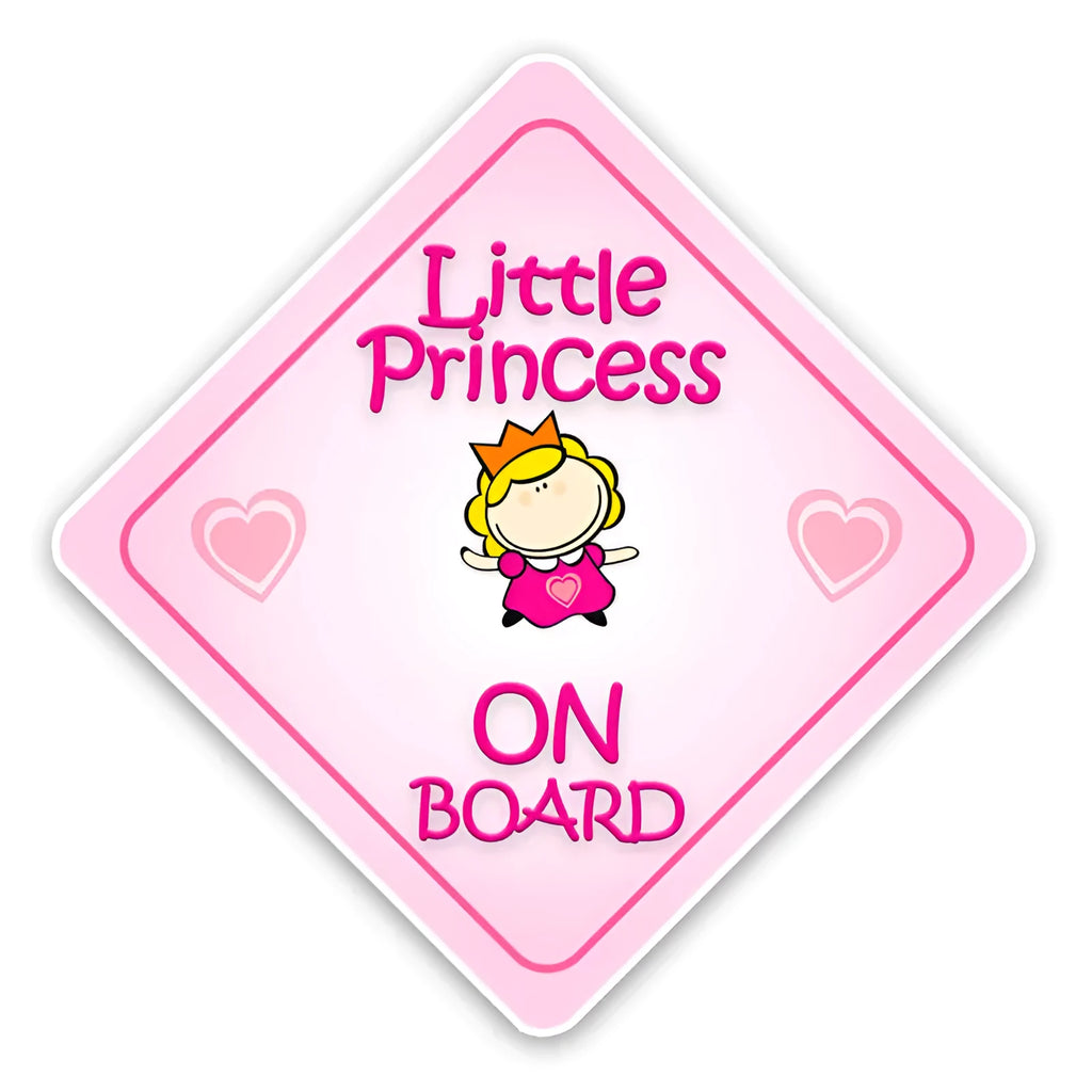 Reflective baby on board car sticker with various baby-themed designs on a white background