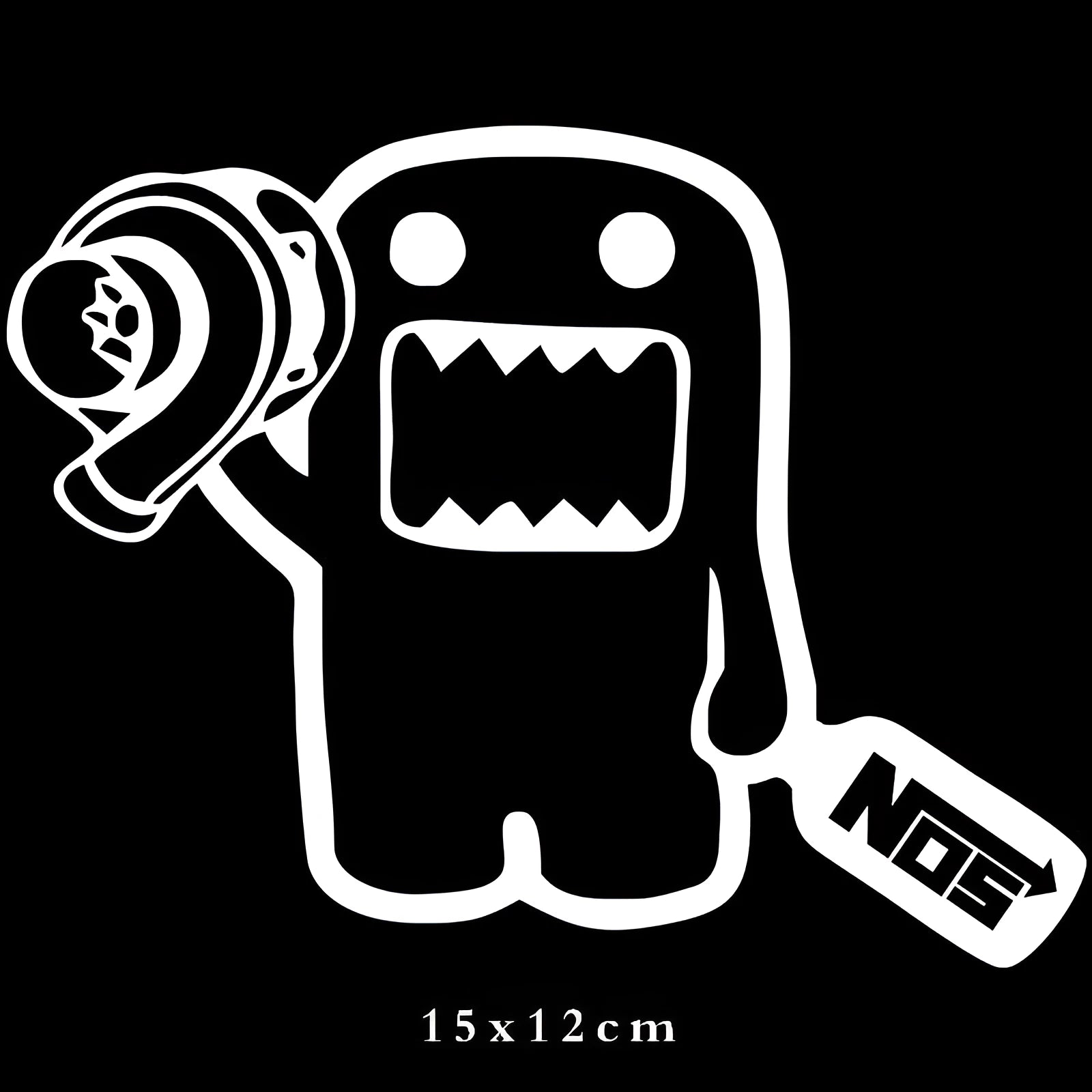 Creative car sticker with PVC construction measuring 15cm by 12cm for vehicle decoration