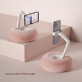 Mobile phone tablet rotating bracket with ABS body, 300mm base, and 230mm pull rod in pink colour