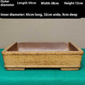 Yixing zisha clay shallow rectangular flowerpot for plants