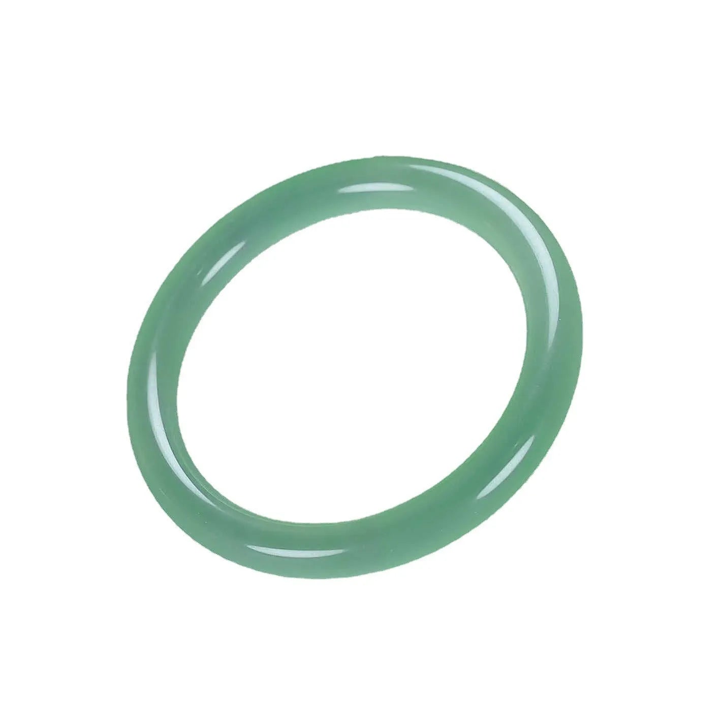 Ice-like emerald floating flower jade bracelet for women in various colours with traditional auspicious cloud patterns