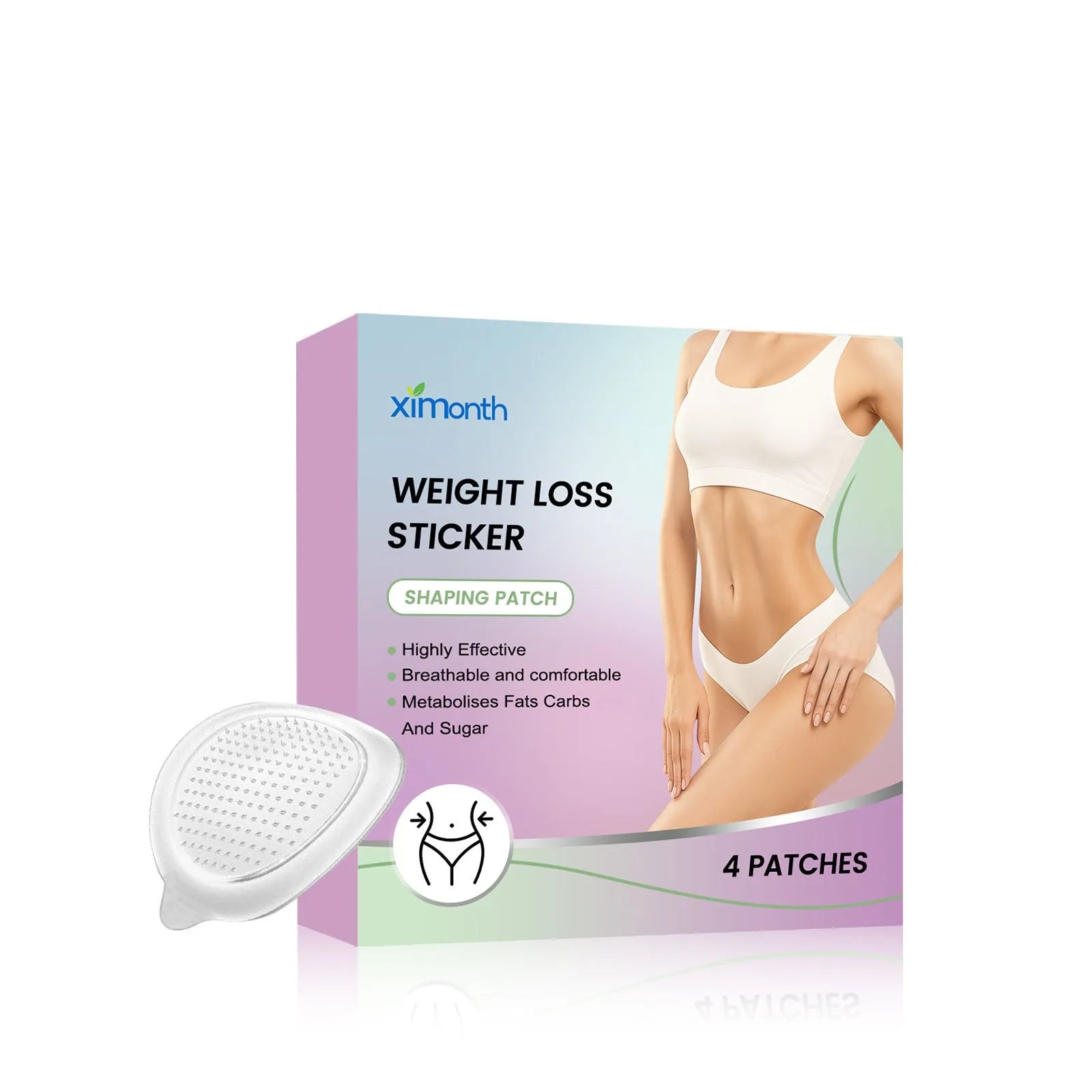 Pack of 4 body nursing adhesive bandages with aloe and mint leaf microneedle technology for gentle skin care