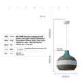 Natural woven vine rattan pendant lamp with silent wind style, shown in a living room setting.