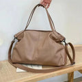 Large soft surface messenger tote bag with shoulder strap in four colour options