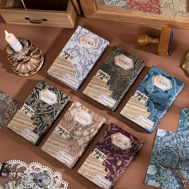 Retro decorative paper set 60 sheets special paper cambric paper 8x13cm five colour options