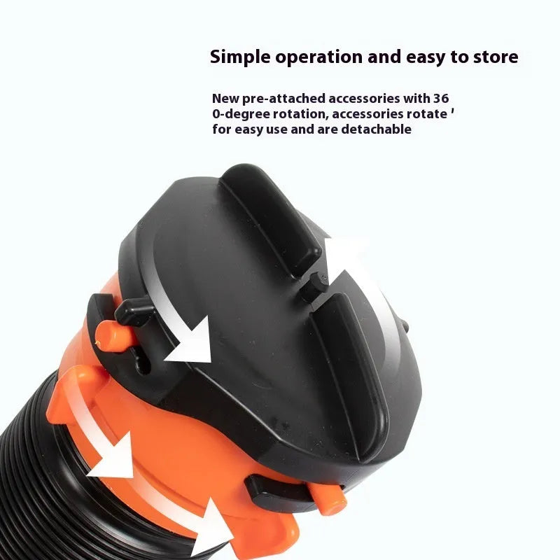 90 degree sewage hose with rotary elbow joint in PP or TPE material showing connector options