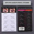 Four reusable eyeliner makeup stencil templates for winged eyeliner and eyeshadow application
