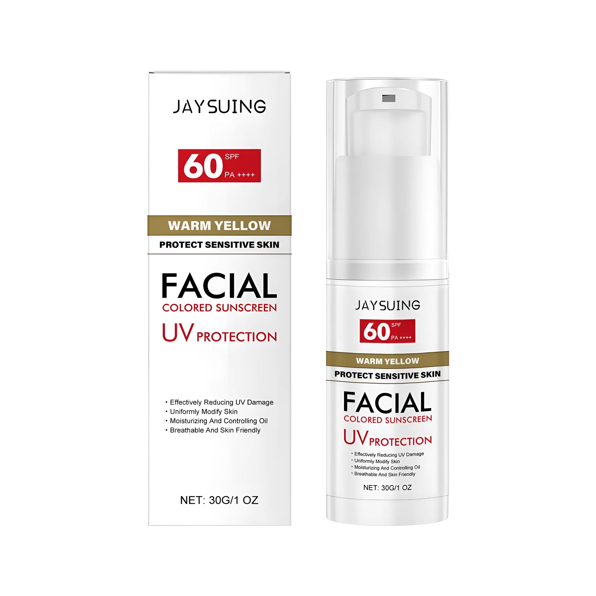 30g tube of lightweight sunscreen with titanium dioxide, hyaluronic acid, and Centella asiatica extract.