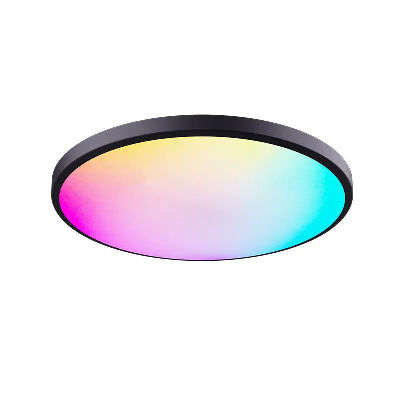 Black RGBCW Bluetooth ceiling lamp with circular design and colour changing capability