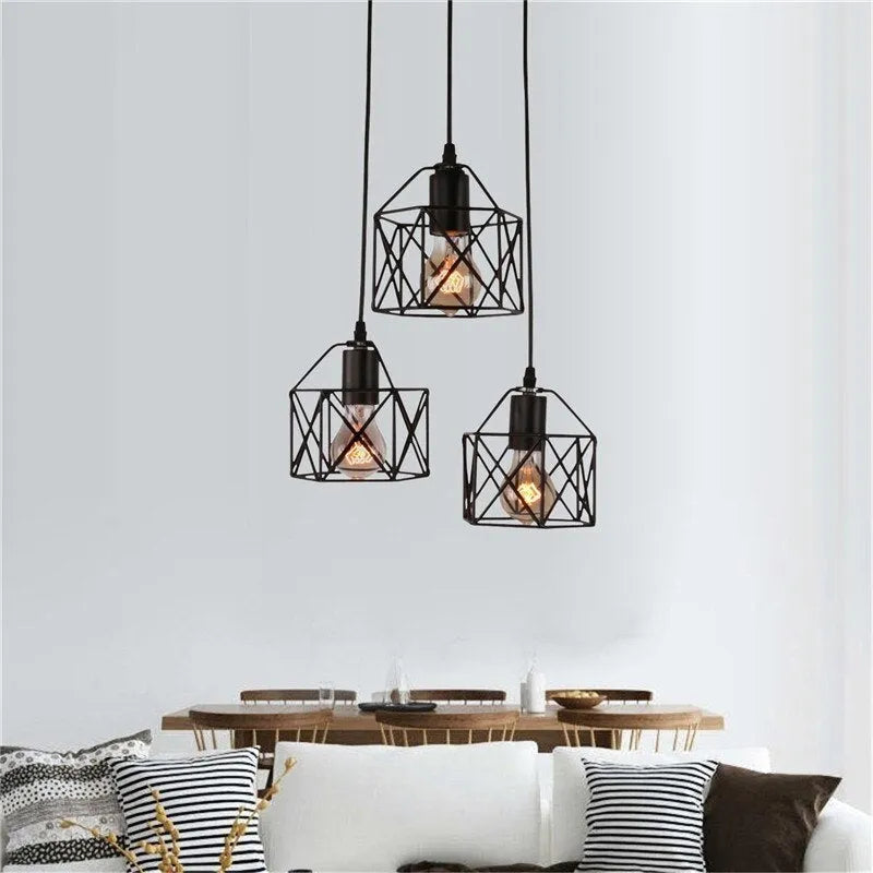 American style country decorative lights with iron shade measuring 150mm by 140mm