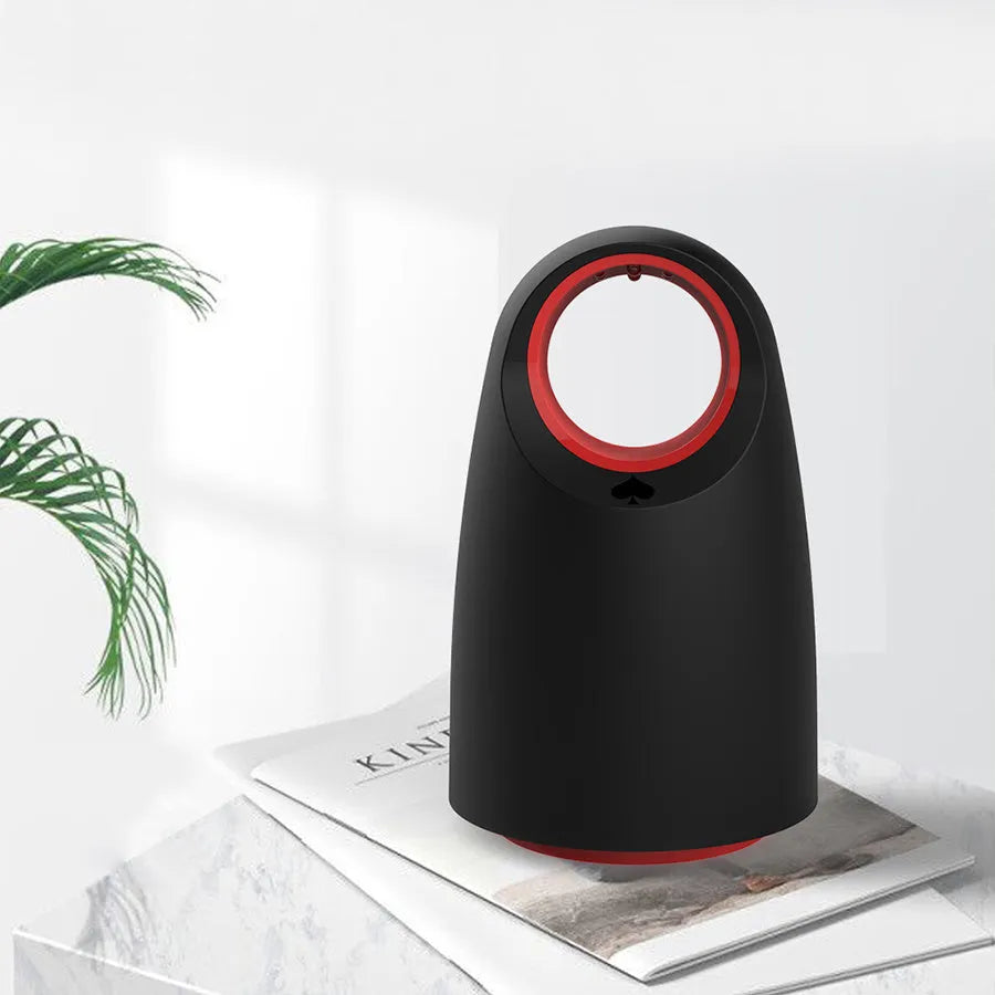 A black or white silent USB mosquito killer measuring 12x12x21.5 cm with a UV light and insect grid.