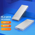 USB 3.0 M.2 NGFF SSD enclosure aluminium alloy black side view with USB cable