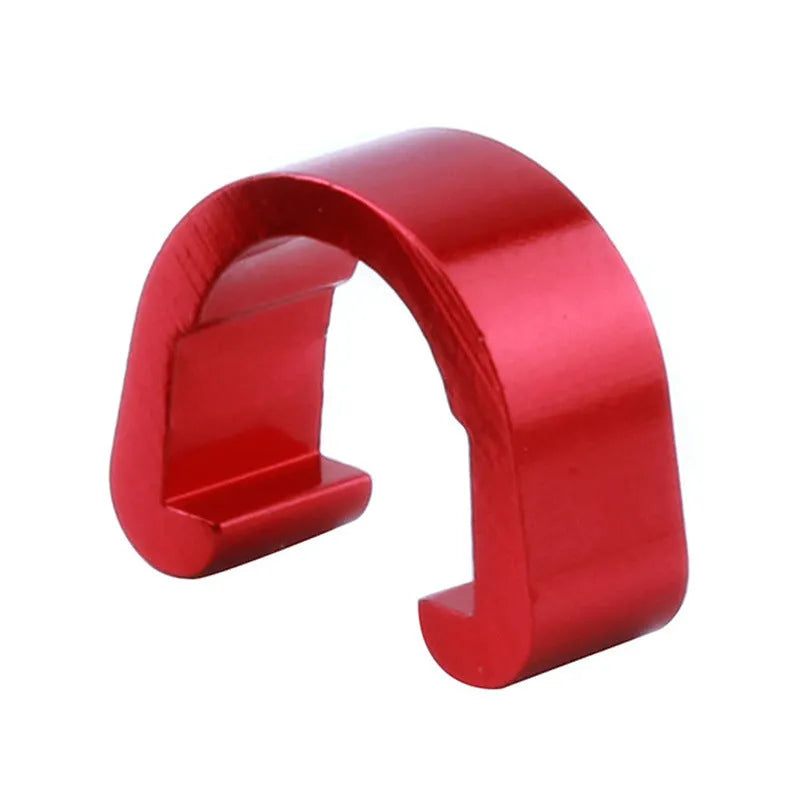Pack of 10 small aluminium alloy C-buckles in assorted colours on a white background.