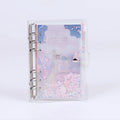 Metal binder shell notebook with PVC cover in Alice Castle design, showing loose leaf Daolin paper and pull side bag.